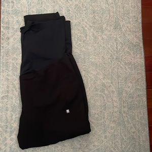 Large fig maternity scrub bottoms